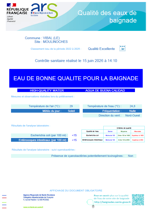 EAU 15 JUIN 2026